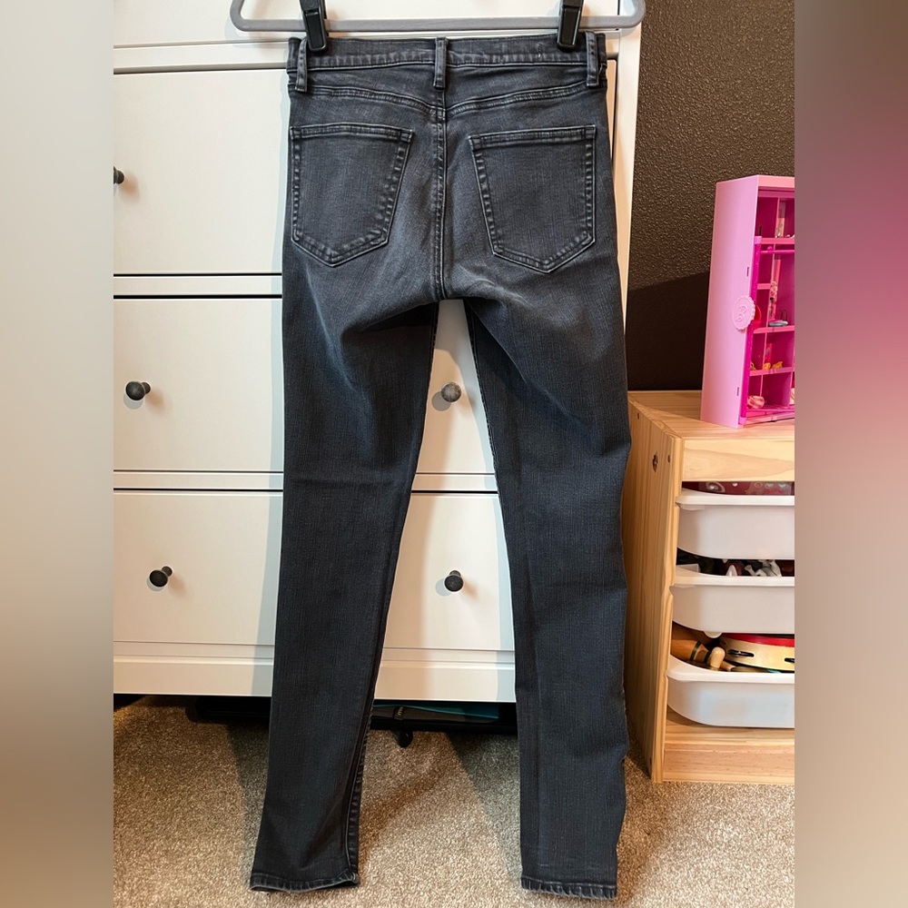 GAP Slim Straight Black Wash high Waist Jeans 26